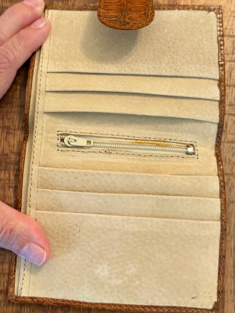 Brown Genuine Crocodile Leather Bifold Wallet - Picture 8 of 8